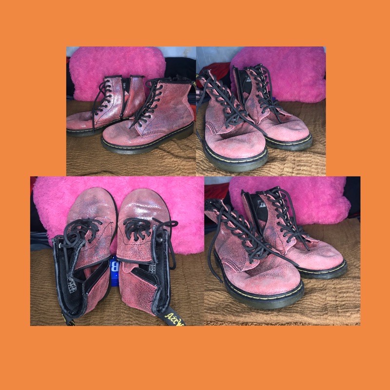 Dr. martens sparkle glitter pink boots