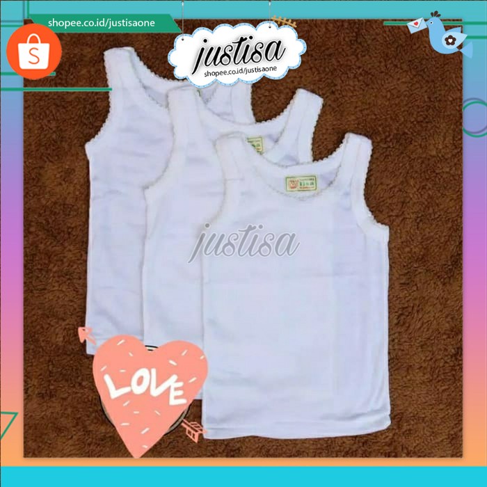 Promo !! PROMO !!! singlet lisa-6pc singlet bayi lisa-singlet berkualitas || UKURAN 20 (1++ bln)