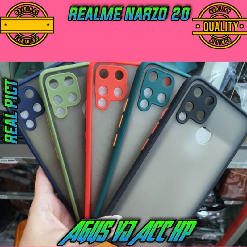 SOFTCASE SILIKON BUMPER CASE AERO REALME NARZO 20  My CHOICE + RING KAMERA