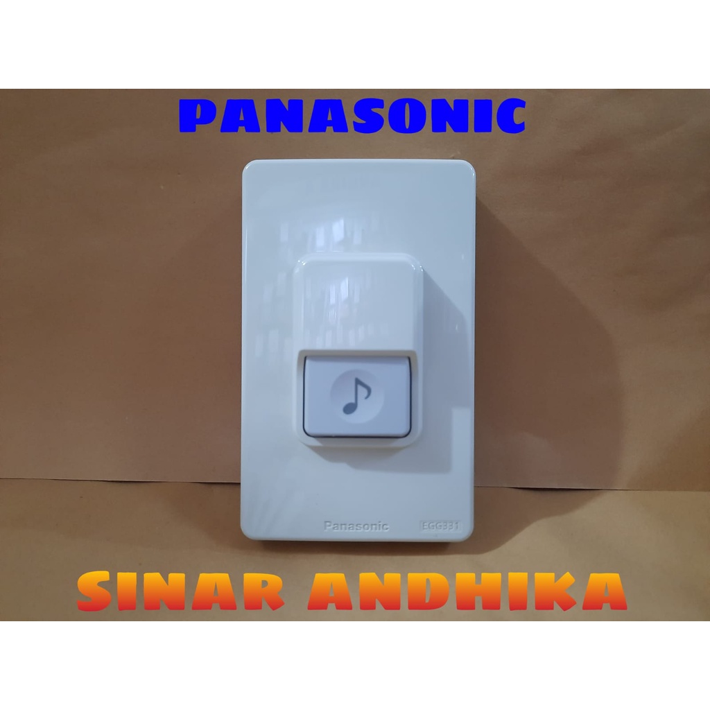 SAKLAR BEL / TOMBOL TEKAN PUTIH PANASONIC EGG 331