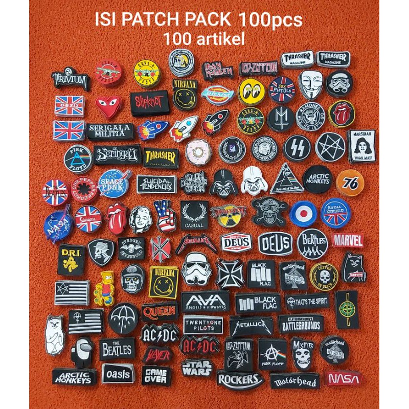 BACKPATCH BORDIR / STIKER PACK / PIN PACK PIN BUTTON SATU PAKET BEST SELLER