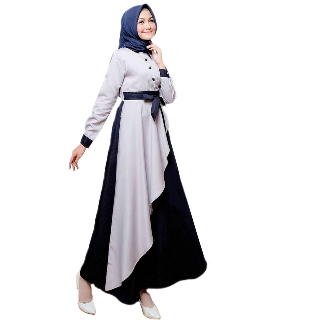 Busana Muslim Gamis Jumbo Long Dress Big Size Polos Gamis Dewasa