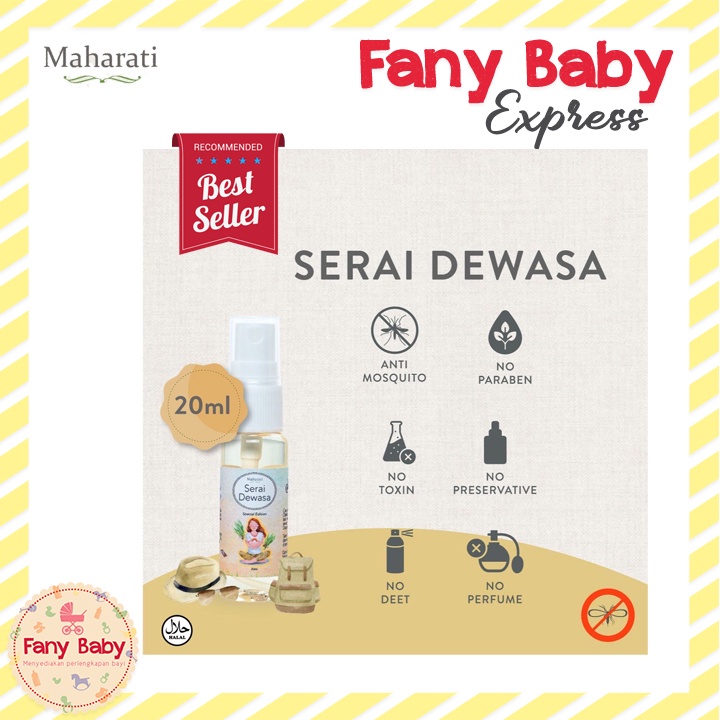 MAHARATI SERAI DEWASA ANTI NYAMUK ALAMI [20ML, 60ML, 250ML]