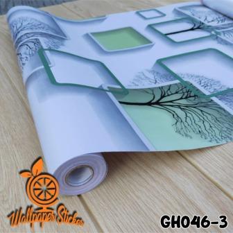 Wallpaper Dinding GH Ukuran 45cm x 10m Motif 3D Kotak-GH046-3