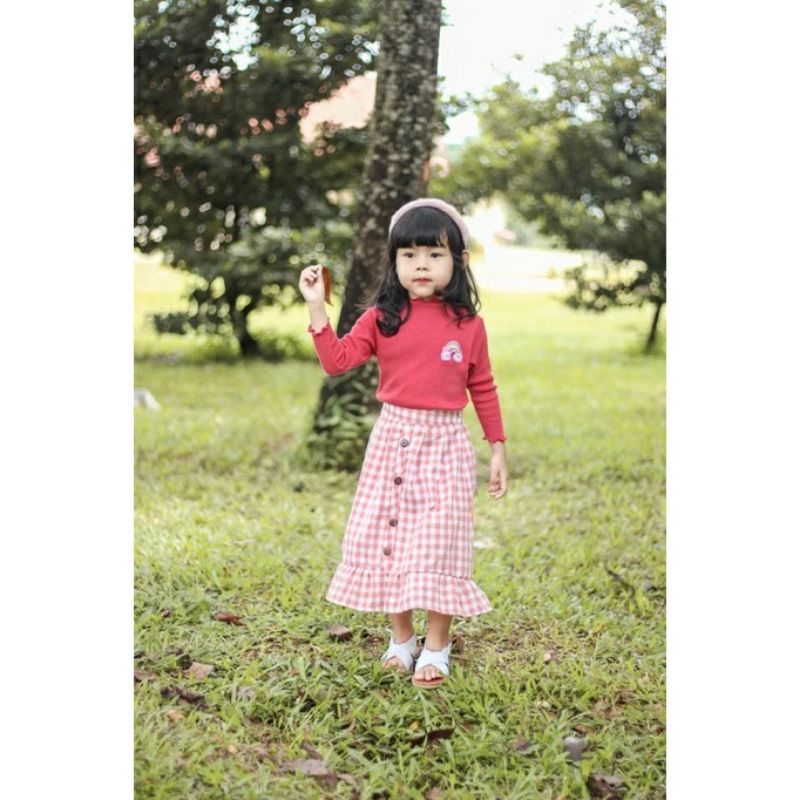 RACHEL LONG KNIT 2-4 tahun kaos rajut anak perempuan