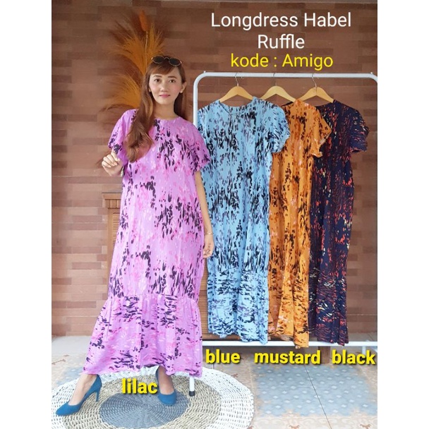 DASTER HABEL RUFFLE LONG BUSUI REMPEL KEKINIAN SEMATA KAKI LD 120