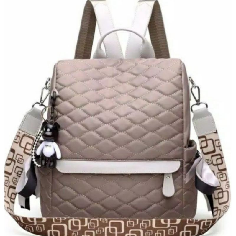 BPINK.ID Tas Ransel Wanita Kotak-kotak Laptop Ransel Anti Pencurian Tas Ransel Wanita Fashion Kasual