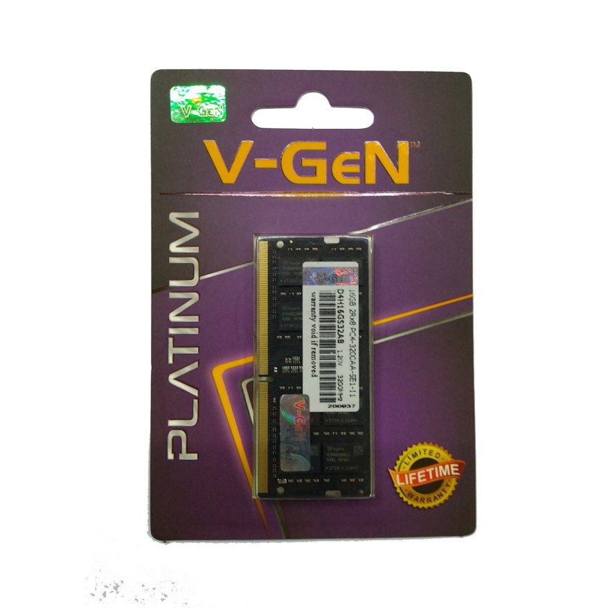 RAM DDR4 SODimm V-GeN 16GB PC25600/3200Mhz (Memory Laptop VGEN)