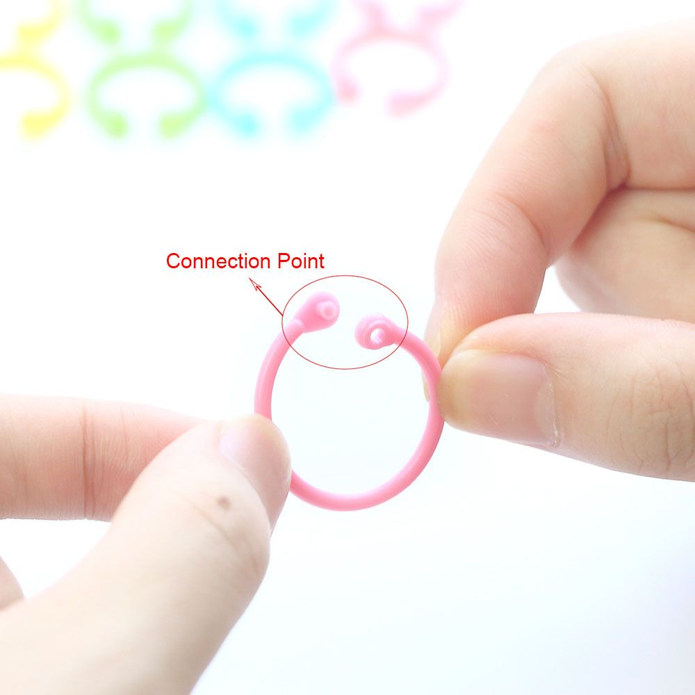 ROW Calendar Easy Ring Circle Scrapbook Clips Loose Leaf Ring Notebook Craft Album Keychain Hinged Binder