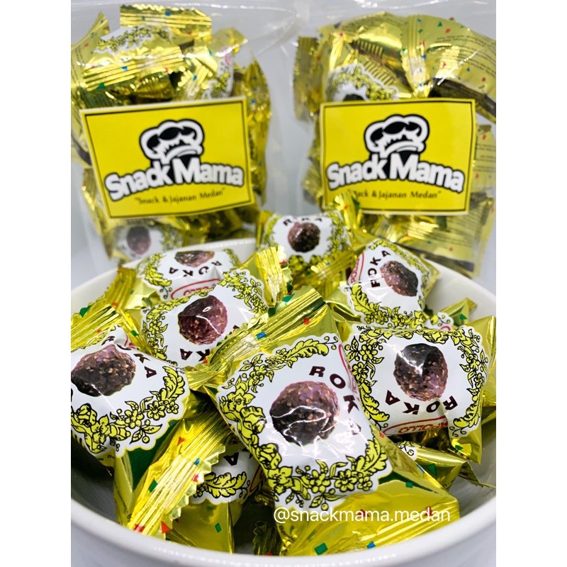 APOLLO ROKA WAFER BALL COKLAT ISI 20PCS | SNACKMAMA