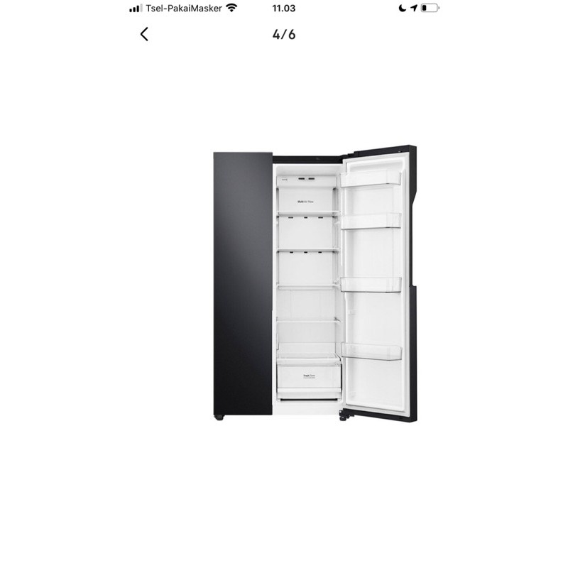 LG Kulkas Side By Side Inverter Linear Compressor [613 L] GC-B247KQBK