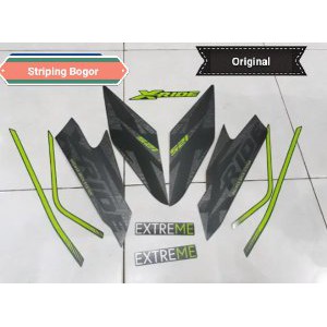 Stok Ready Sticker Striping Lis Motor Yamaha X ride 125 2018 Hitam Hijau Limited