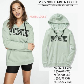 Sweater Hoodie Wanita Terry Pullover Casual (VS05 NOTCH HOODIE)-4