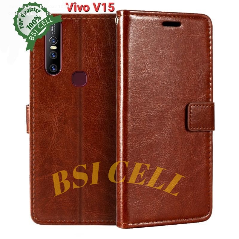 VIVO V15 Vivo 1819 | V15 pro vivo 1818 |  LEATHER CASE SARUNG HP DOMPET KULIT FLIP COVER CASE VIVO