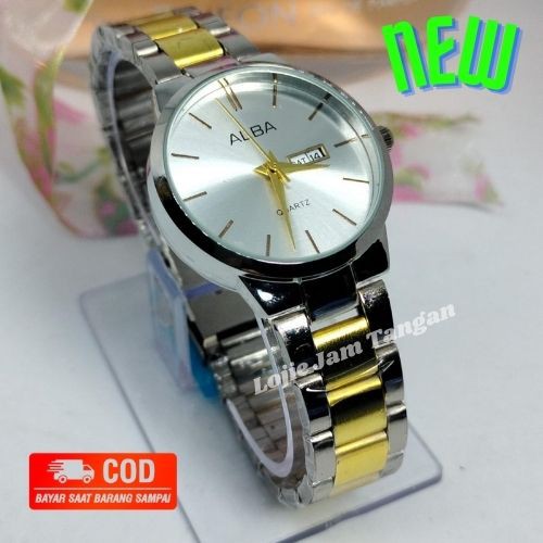 JAM TANGAN CEWEK PEREMPUAN WANITA RANTAI ALBA  ANTI AIR ORI ANALOG MODEL TERBARU MURAH KEREN MEWAH B