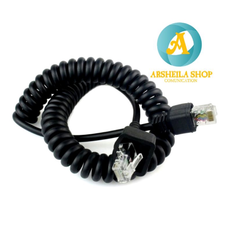 Kabel spiral handmic/extra mic 8 pin polos universal kenwood