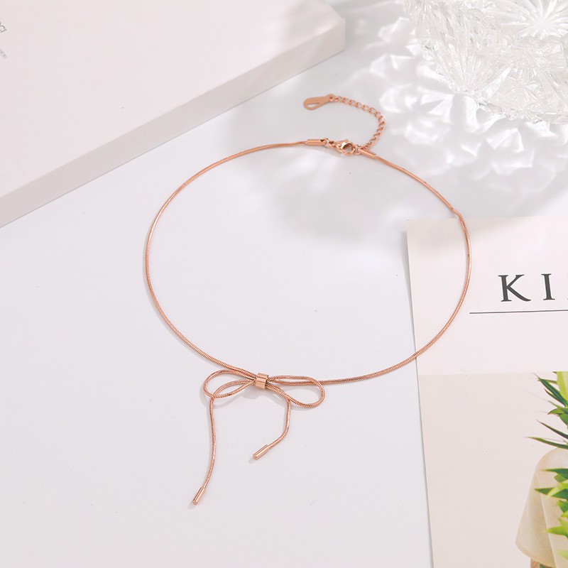 [New] Kalung titanium mini import korea model pita lucu anti karat KK129