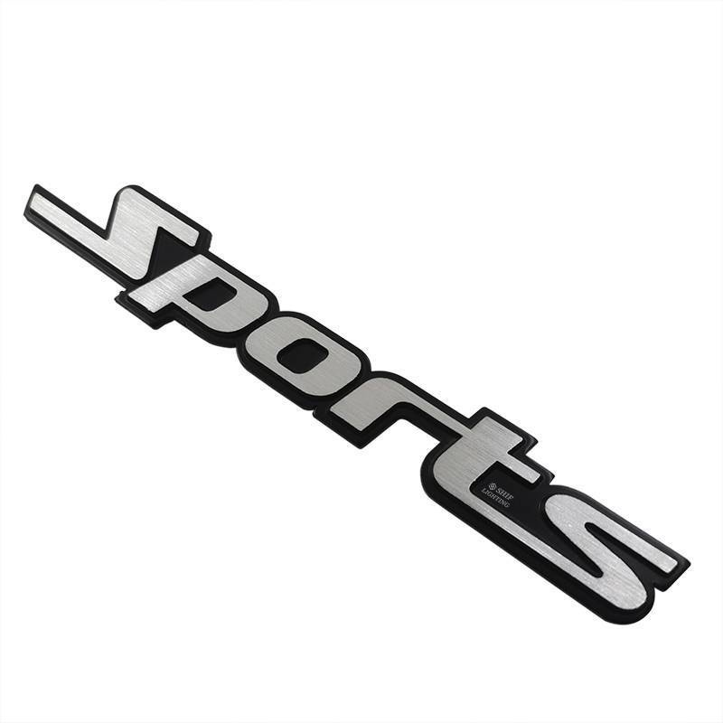 1pc Stiker Emblem / Badge Tulisan Sports Bahan Metal Untuk Dekorasi Mobil Universal