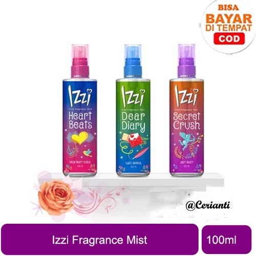 Parfum Izzi Fine Fragrance Mist - Dear Diary | Heart Beats | Secret Crush 100 ML