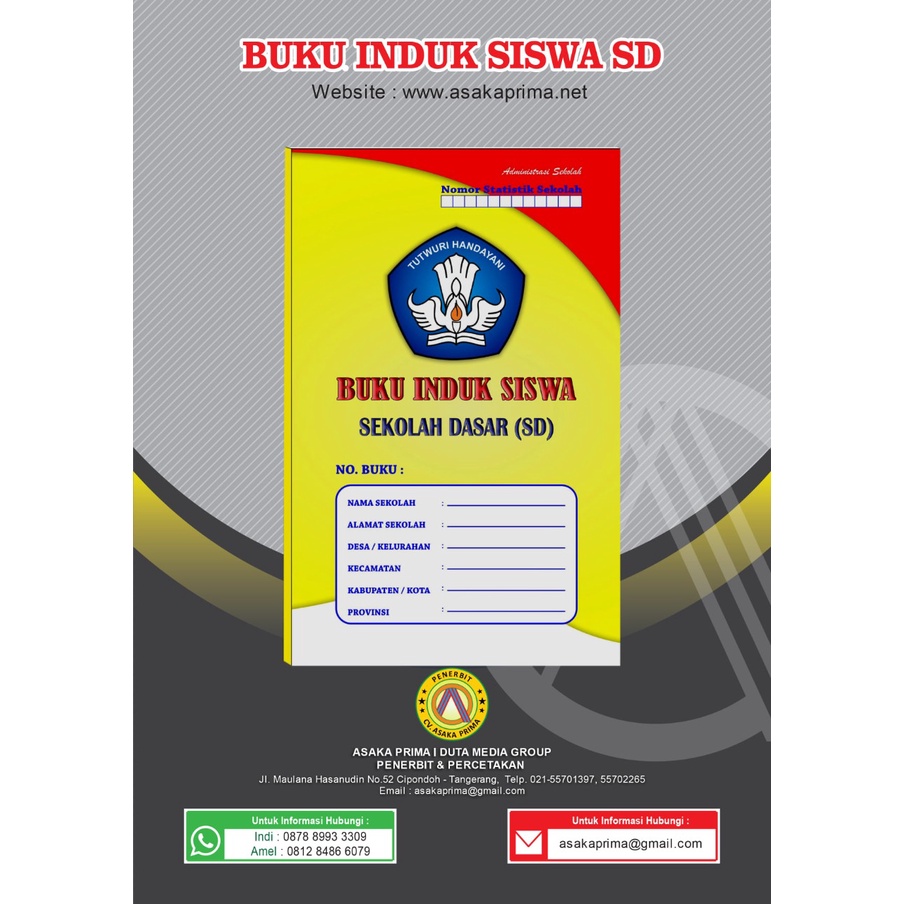 

Buku Induk Register K13 Siswa SD | Terbaru Revisi 2022