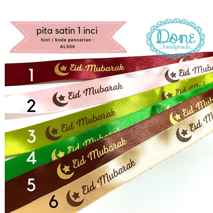 Done handymade pita satin lebaran pita hampers pita parcel AL506