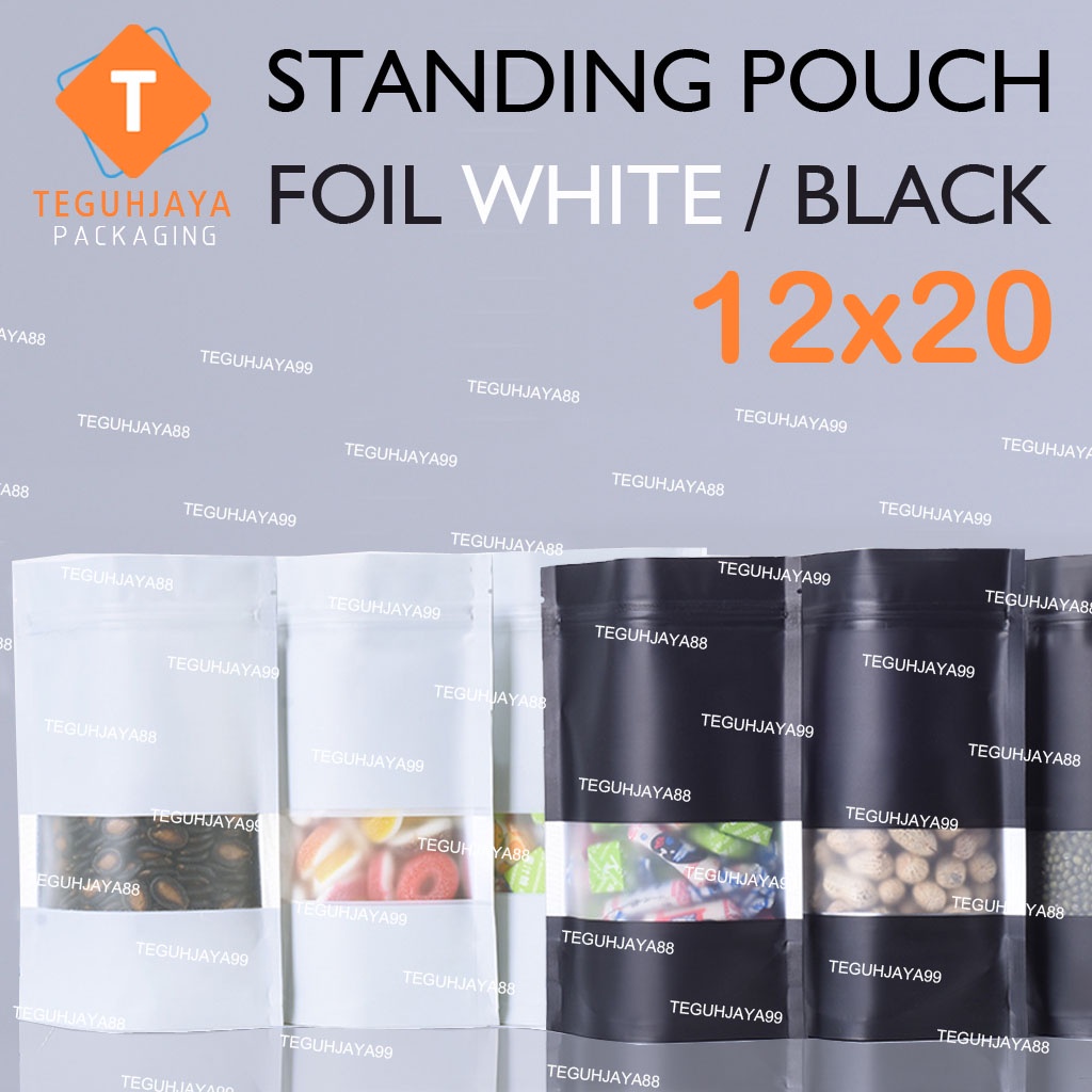 Standing Pouch Window Standing Pouch Kombinasi Aluminium Foil Standing Pouch Foil 12x20