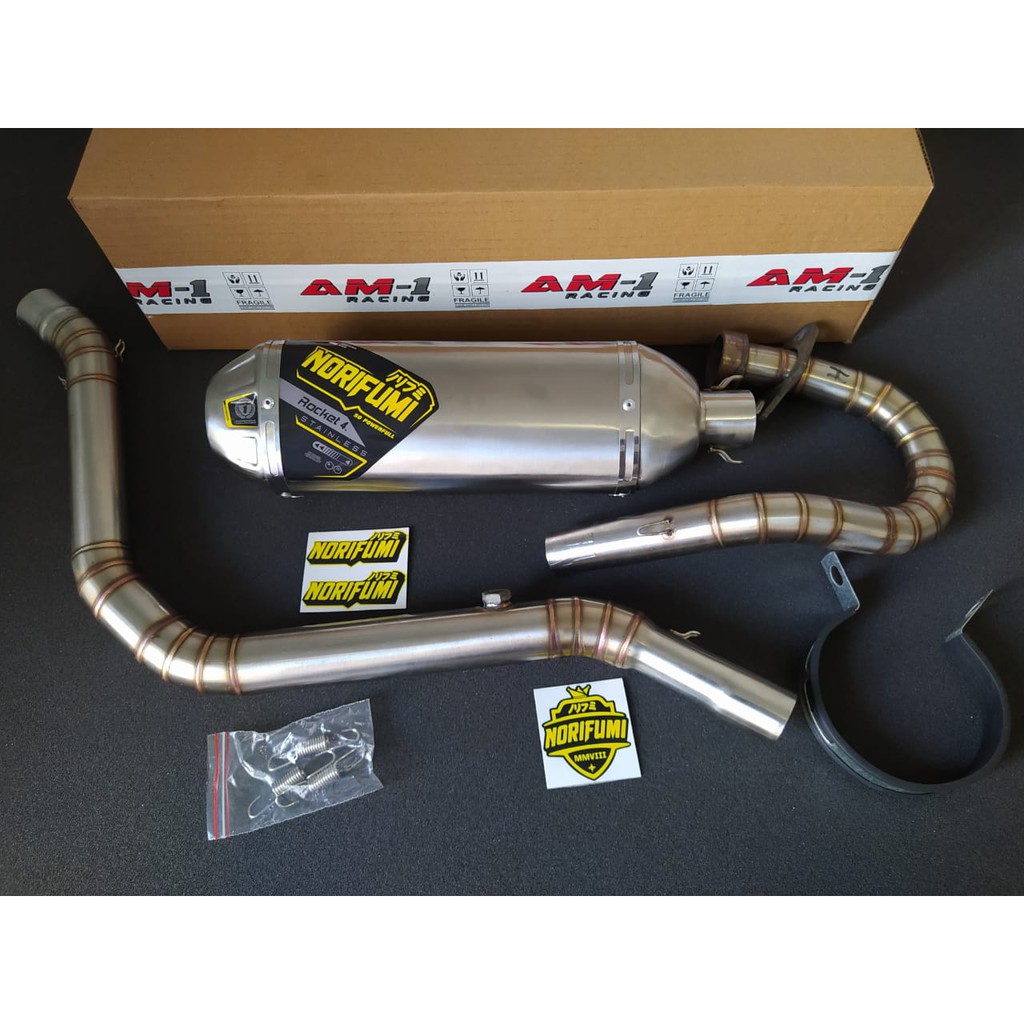 Knalpot Racing Norifumi Rocket Roket 4 Stainless Crf 250 Rally Klx 250 230
