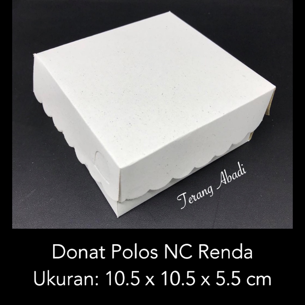 Dus Donat Putih Polos Non Coat 10.5x10.5x5.5 cm/ Dos Hajatan/ Kotak Snack Roti Kue/ Dus acara/ Box Snack/ Kerdus Donat Syukuran/ Dos/ kotak kue/ snack box/ dos jajan/ kerdus makanan