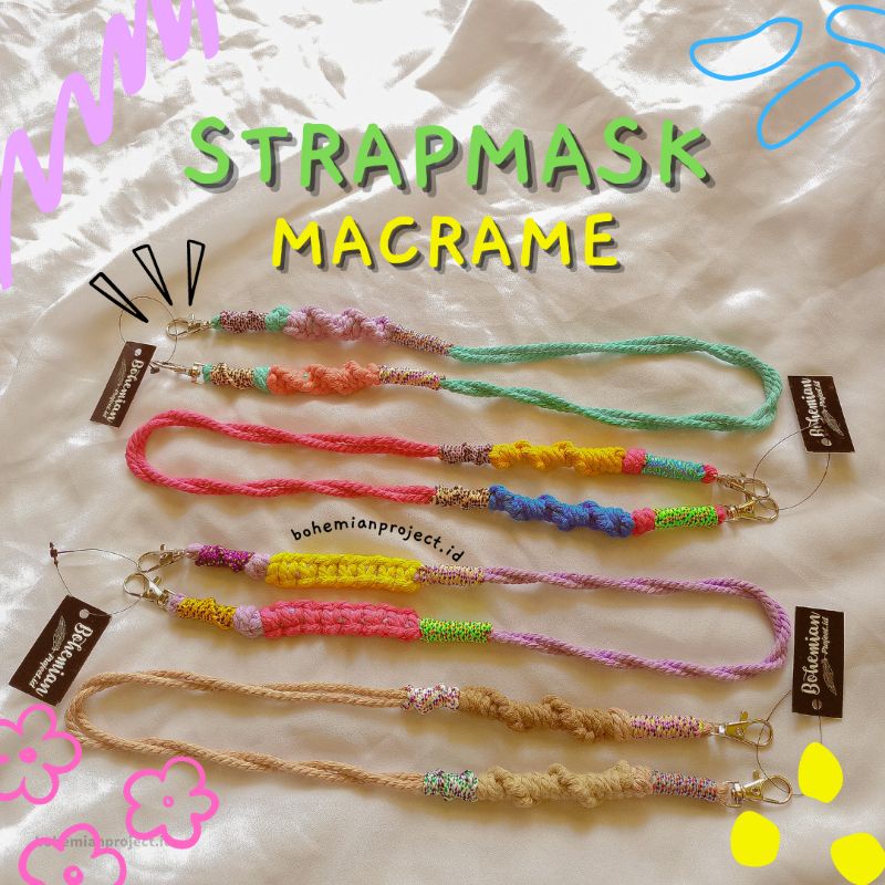 STRAPMASK MACRAME FANCY CUTE ♡ PREMIUM HANDMADE BY BPID | AKSESORIS BANDUNG