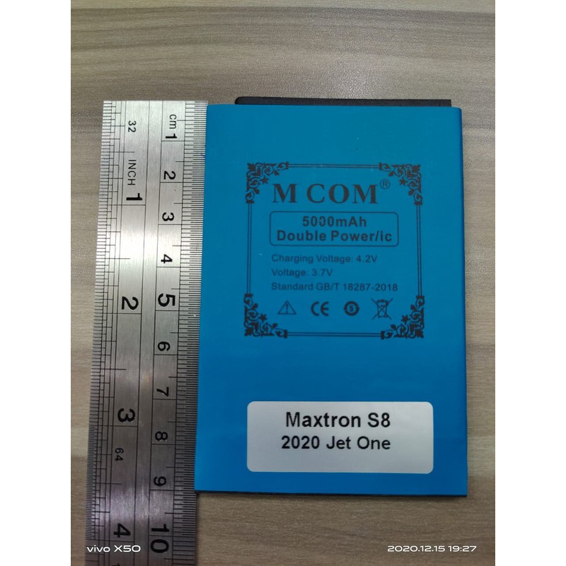 Battery Batre Baterai Double Power Mcom Maxtron S8 2020 Jet One