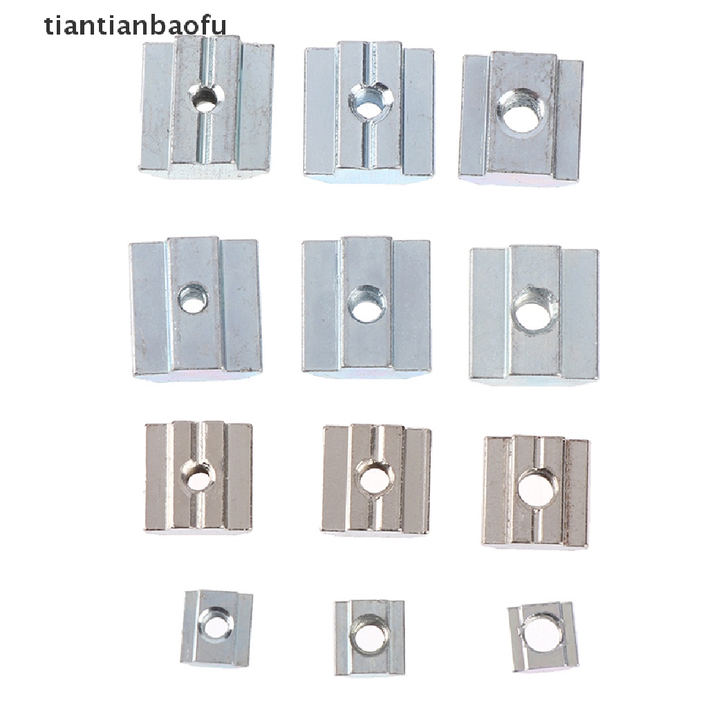 [tiantianbaofu] 10Pcs T Sliding Hammer Nut Block Square Nuts M4/M5/M6 Nut 20/30/40/45 Series Boutique