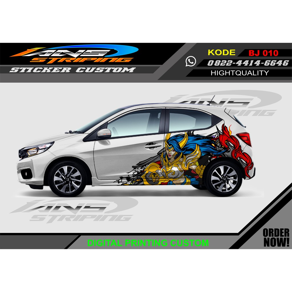 STIKER VARIASI SAMPING MOBIL BRIO