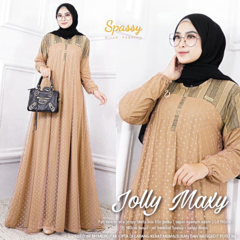[[ BISA COD ]] TIDAK ORI UANG KEMBALI - ORI BERLABEL SPASSY - JOLLY SET | GAMIS SPASSY ORI