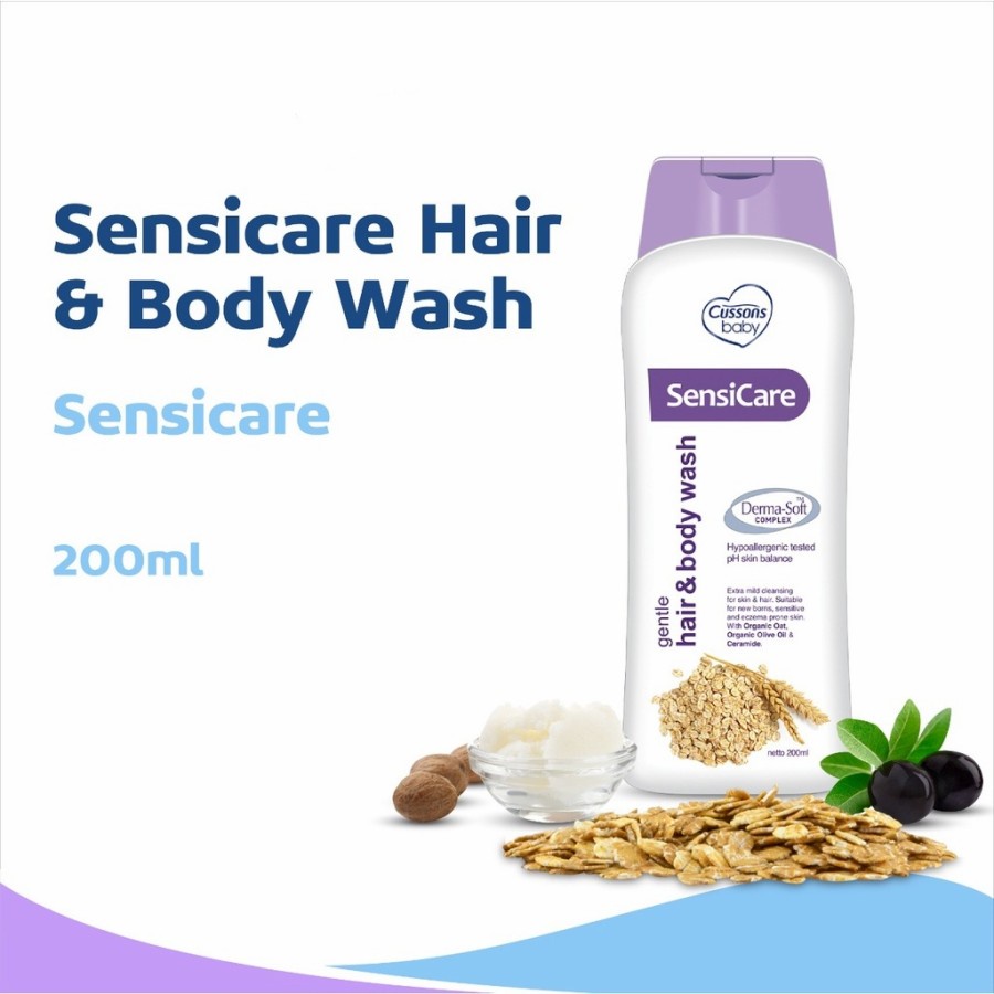 Cussons Baby Sensicare Gentle Hair and Body Wash 200ml