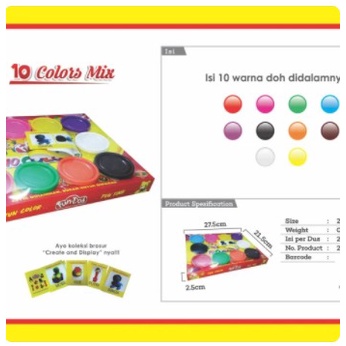 Fundoh 10 Colors Mix Refill Isi Ulang Lilin