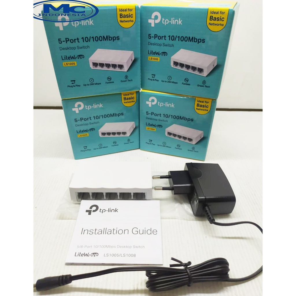 TP-LINK TL-SF1005D 5 port  10-100Mbps