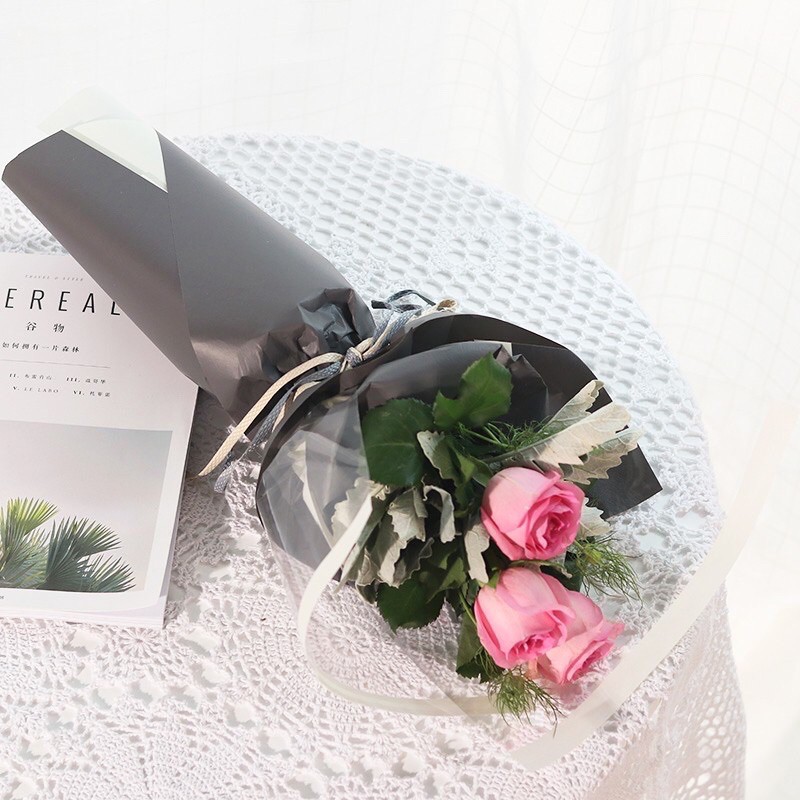 Kertas Bunga Wrapping Paper (LEMBARAN) - Line Window Cellophane