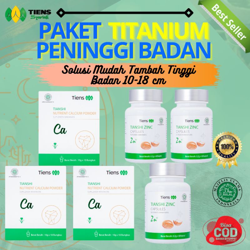 

Paket Peninggi Badan Tiens Original 3 Susu NHCP dan 3 Zinc Kapsul