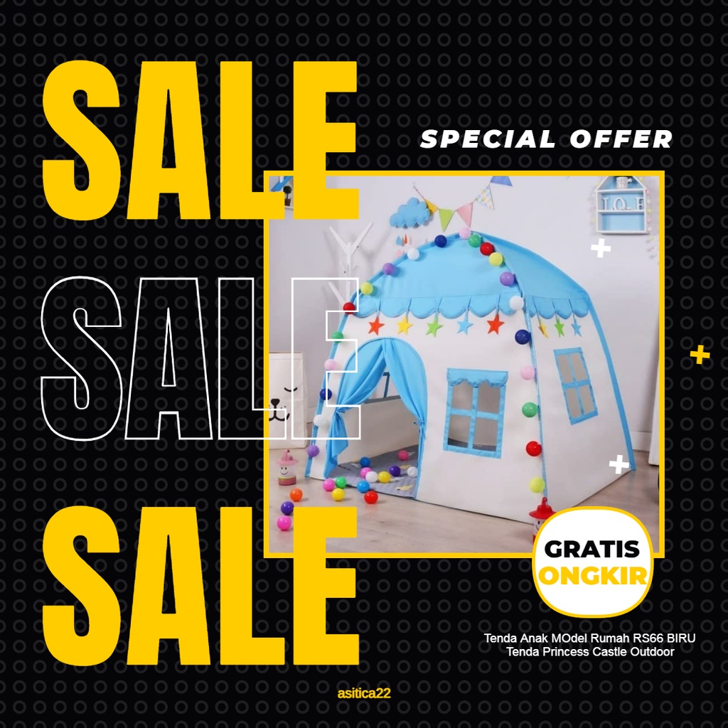 Mainan Anak Cewek Perempuan Tenda Bermain Princess Castle Outdoor Edukasi Usia 3 4 5 6 7 8 Tahun PAU