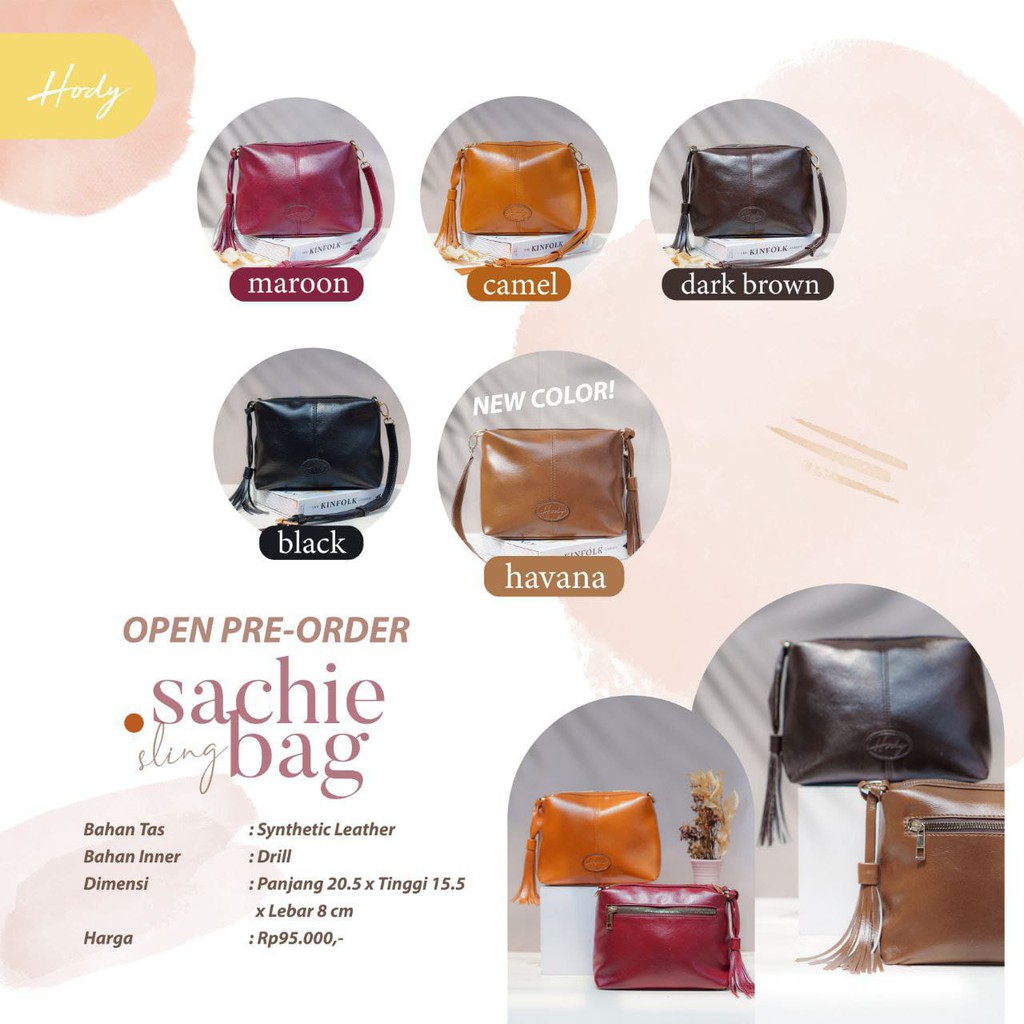 Tas Wanita SACHIE by HODY Sling Bag Tas Sintetis Premium Produk Brand Lokal Terbaru