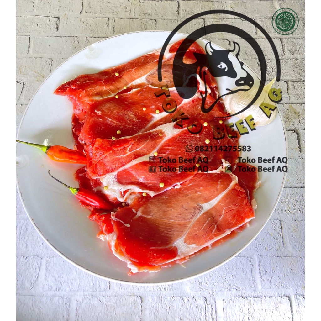 

Sukiyaki [EKONOMIS] / Shabu / Cuberoll /Daging Slice Tipis @1Kg