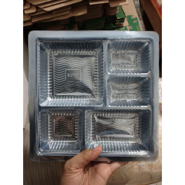 25pcs Mika Sekat Box Nasi Sekat 5 Sendok Plastik Hitam Sendok Box Nasi Sendok Tebal Plastik