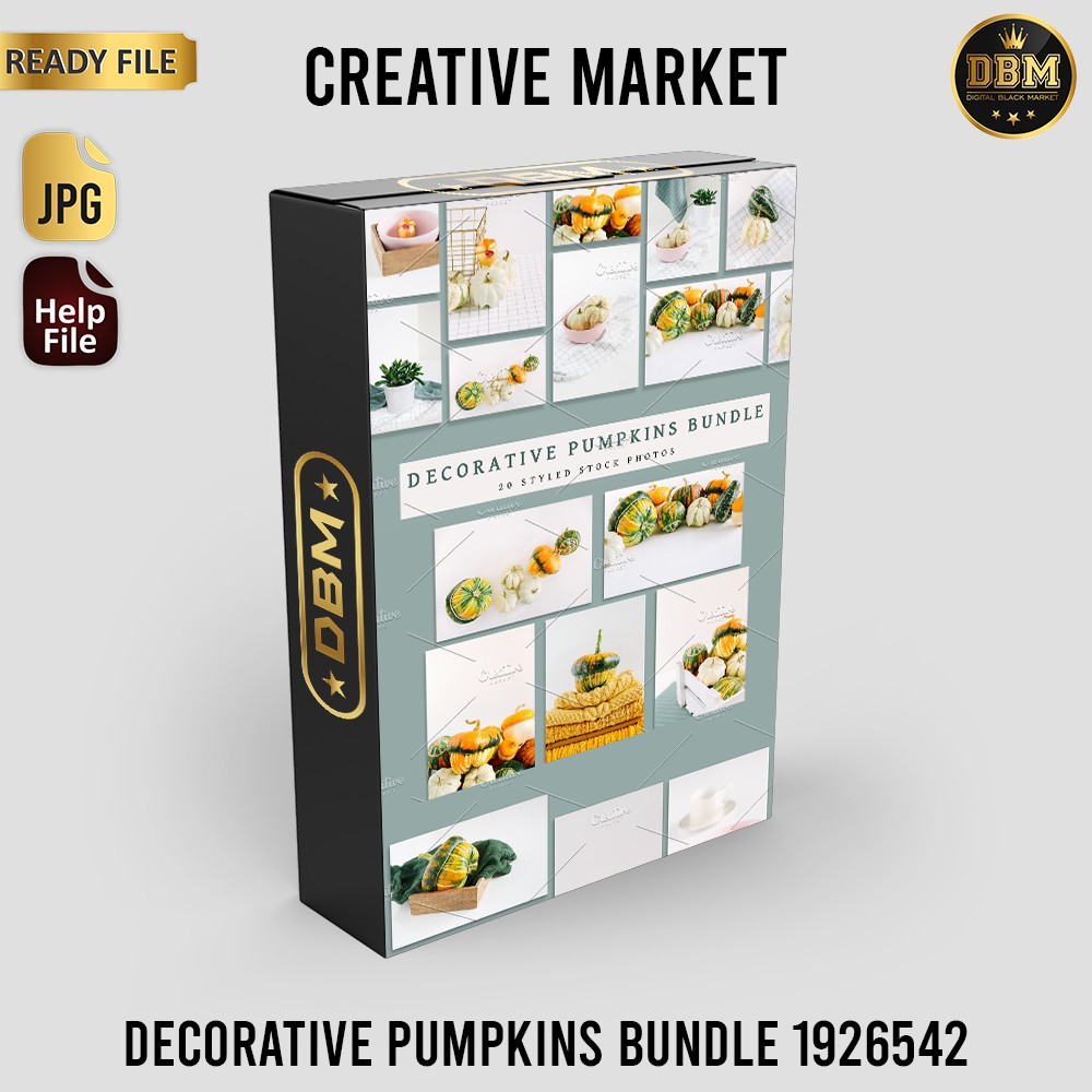 Decorative Pumpkins Bundle - JPEG Ultra HD - Stock Photo