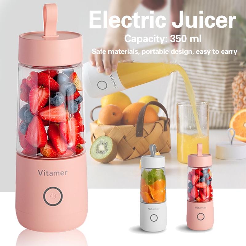 VITAMER Juicer 350ML / 500ML ORIGINAL 100% BLENDER PORTABLE Blender Juice Mini USB 4 Mata