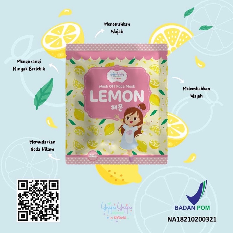 (READY) YEPPU YEPPU MASK BY KIYOWO MASKER YEPPU-YEPPU WASH OFF FACE MASK WITH NIACINAMIDE