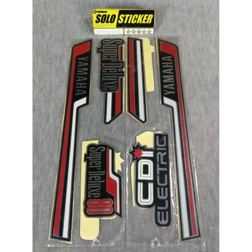 Striping Sticker Motor Yamaha V80 Super Deluxe Shopee Indonesia