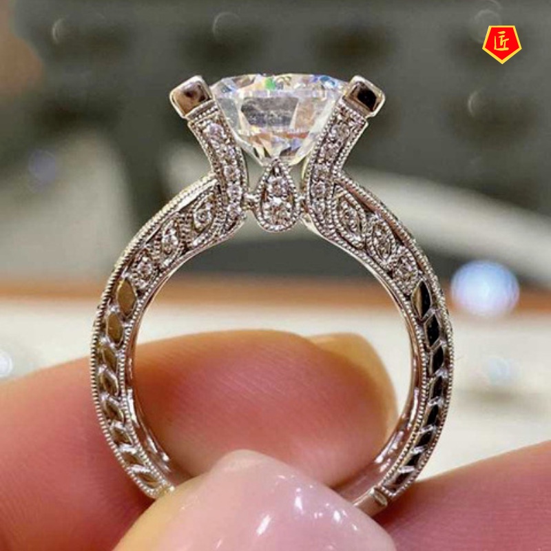 [Ready Stock]Luxury Full Diamond Women's Ring