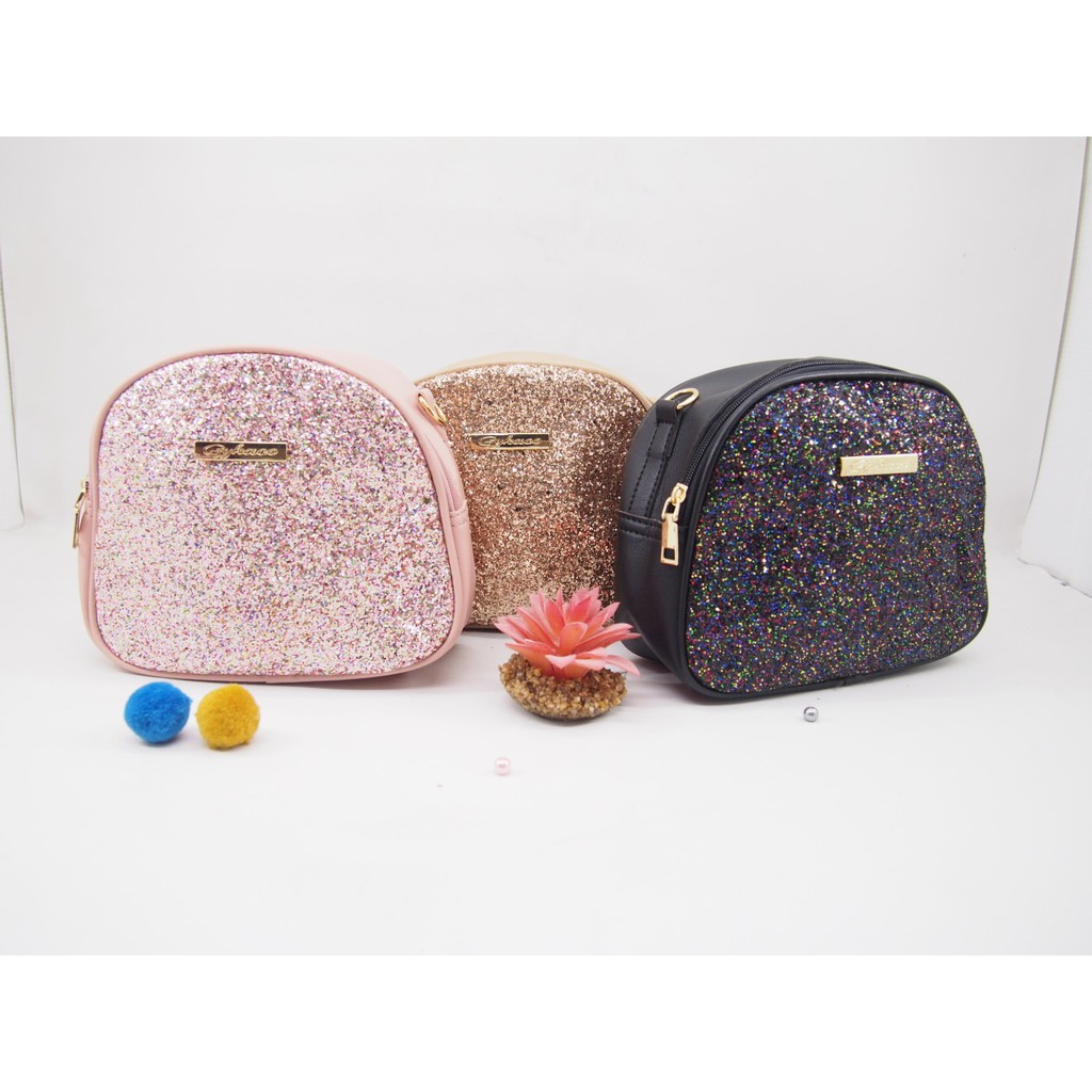 #A104 Tas glitter cewe sling bag wanita model terbaru import bahan premium