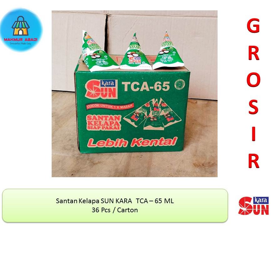 

Santan Kelapa SUN Kara TCA 65 Ml (Isi 36 Packs/Carton) || Makmur Abadi Official Store