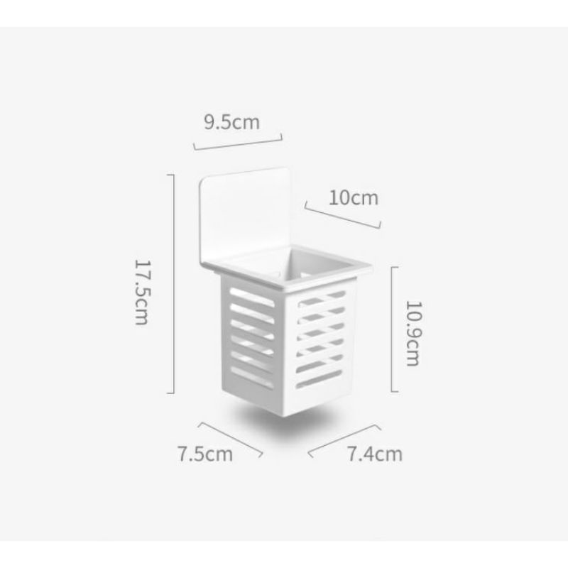 Rak Penyimpanan/Tempat Garpu Sendok Sumpit Tempel Dinding Serbaguna